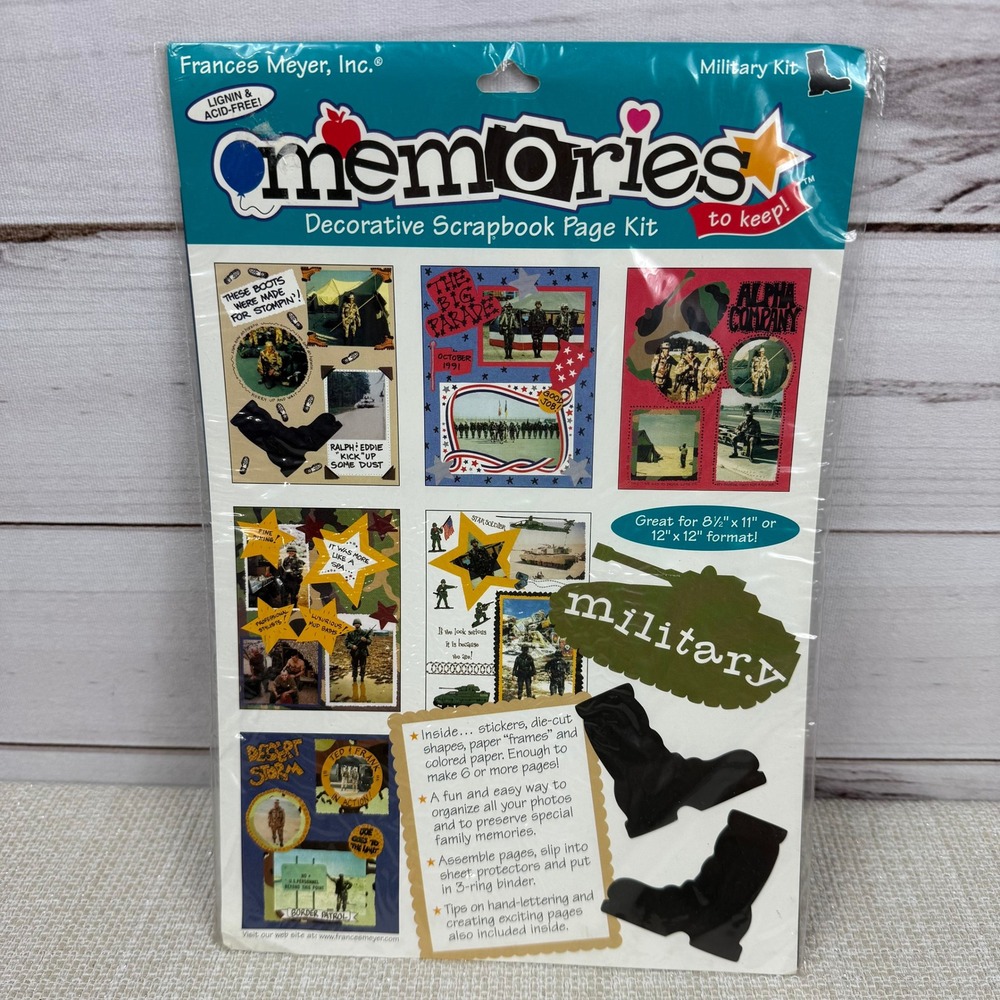 Frances Meyer Memories Military Scrapbook Page Kit To Keep NEW‎